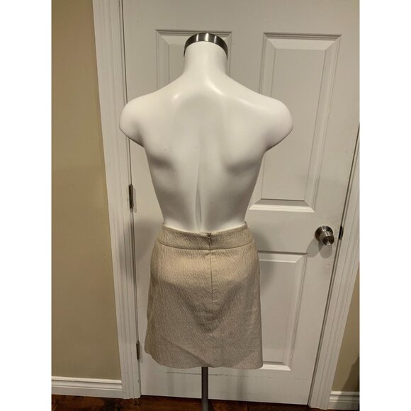 Armani Collezioni Tan Textured Mini Skirt, Size 12 - Picture 5 of 7